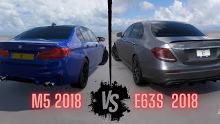 BMW M5 2018 VS MERCEDES E63S 2018 😈  Forza Horizon 5 [upl. by Ahsil]