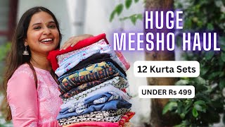 12 Meesho Kurta Sets Under Rs 499  Affordable Dailywear [upl. by Shaff113]