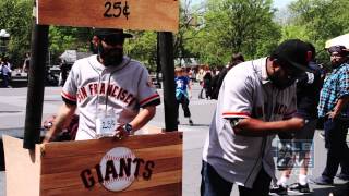 Pablo Sandoval Hands Out Panda Shakes [upl. by Wolliw238]