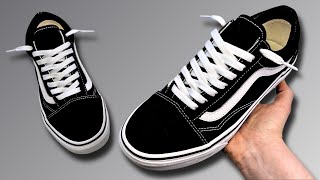 HOW TO LACE VANS OLD SKOOLS BEST WAY [upl. by Esinereb666]