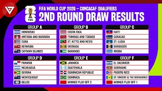 🟣 Group Draw Results FIFA World Cup 2026 CONCACAF Qualifiers Second Round [upl. by Nolahp]