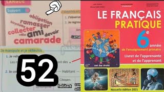 le français pratique 6 AP page 52 lexique les synonymes [upl. by Judi]