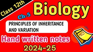 Principles of Inheritance and Variation Class 12 Biology Genetics One Shot NCERT CBSE NEET [upl. by Wieche827]