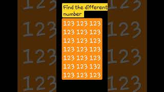 find the different number sort maths puzzle ytsort sortpuzzlegamenumbergame numberpuzzle [upl. by Aibos508]