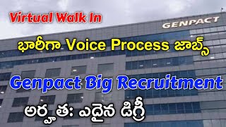 Genpact latest recruitment Hyderabad voice process jobs TeluguJobs in Telugu [upl. by Casandra]