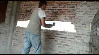 Como demoler una pared para poner una ventana en 1 minuto [upl. by Elvie]