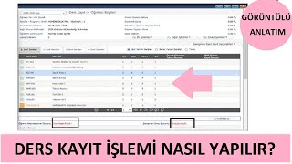 DERS KAYIT İŞLEMİ NASIL YAPILIR DERS KAYDI NASIL YAPILIR ÜNİVERSİTEDE DERS SEÇME [upl. by Llet858]