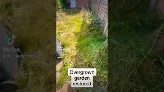 OVERGROWN garden RESTORED overgrowngarden tidy garden satisfying cleaning clearance [upl. by Limaj75]