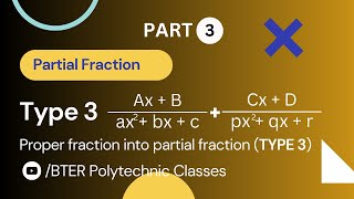 partial fraction polytechnic first semester type 3 engineering mathematics [upl. by Maren]