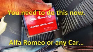 Alfa Romeo Giulietta Locking Wheel Nut Action Required Now [upl. by Htenaj]