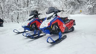 Snowmobiling the Tug Hill 11924  Polaris XCR 850650 [upl. by Ibbor]