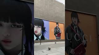 NewJeans Hanni in the Gucci Campaign at Sanlitun Beijing [upl. by Sharron]