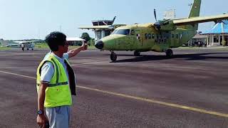 N219 First Landing Bandara Nusawiru PKXDP Butan PTDirgantara Indonesia [upl. by Friedrick]