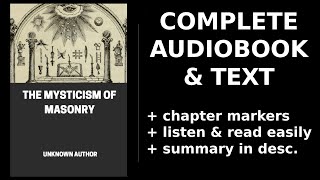 The Mysticism of Masonry ✨ By Unknown Author FULL Audiobook [upl. by Cannell]