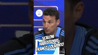 Scaloni hablo de Franco Colapinto colapinto scaloni f1 francocolapinto messi [upl. by Esined]