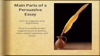 How to Write a Persuasive Essay Tutorial Series Video 1  The Important Parts of a Persuasive Essay [upl. by Eirffej]