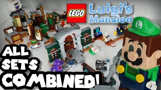 All Lego LUIGIS MANSION Sets COMBINED  Huge Lego Luigi Course [upl. by Nihcas]