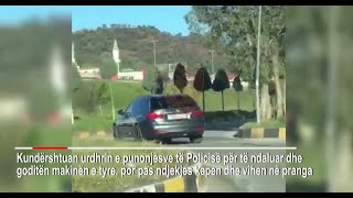 Report TVNdjekje si nëpër filma tropojani me BMW X5 kapet pasi i bën zbor policisë në autostradë [upl. by Nodnab]