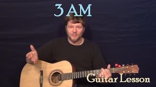 3AM Matchbox Twenty Easy Guitar Lesson How to Play Tutorial Capo 1st [upl. by Ellatsyrc]