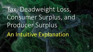 Tax Deadweight Loss Consumer and Producer Surplus [upl. by Nipha680]