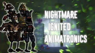 FNAF  Speed Edit Making Nightmare Ignited Animatronics [upl. by Alamat]