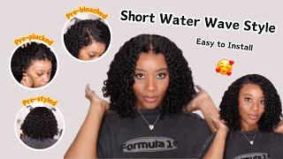 10 Minute Water Wave Wig Install🤩No Styling GluePlucking or Bleaching Needed📸 Myfirstwig [upl. by Joachim]