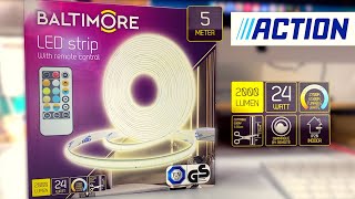 Bande LED strip Baltimore avec 576 LED par mètre de chez ACTION [upl. by Sabba406]