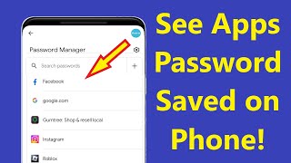 How to Check All Apps Passwords Saved on Your Android Phone  Howtosolveit [upl. by Yetnom]