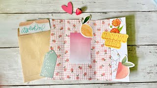 Easiest TriFold Mini Folio Using 6x6 Paper for Journal InsertsPage Ideas amp Happy Mail [upl. by Card]