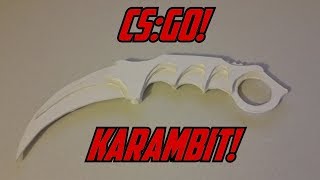 How to Make cardboard CSGO Karambit Knife [upl. by Alburga]