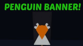 MINECRAFT  How To Craft a Penguin Banner Easy [upl. by Coucher]