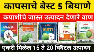 कापसाचे टॉप 5 बियाणे 2024  kapus  Cotton Seeds 2024  cotton best 5 variety  cotton कापूस [upl. by Birk469]