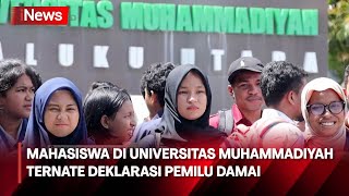 Mahasiswa di Universitas Muhammadiyah Ternate Deklarasi Pemilu Damai [upl. by Adiel]