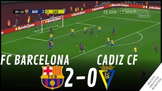 FC BARCELONA vs CADIZ 20 HIGHLIGHTS • Simulación amp Recreación de Video Juego [upl. by Eibreh]