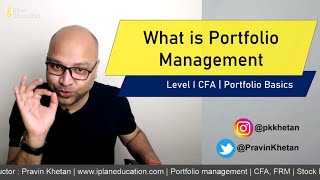 Portfolio Management in Hindi  cfa level 1  पोर्टफोलियो प्रबंधन क्या है [upl. by Knuth]