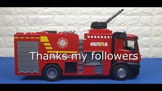 Huina 1562 Fire Truck RC Water Sprayer Sprinkler RTR 114 22CH Vehicles Truck Sound Lighting Models [upl. by Cesaro453]