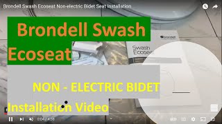 Brondell Swash Ecoseat Nonelectric Bidet Seat Installation [upl. by Morven]