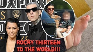 Kourtney Kardashian and Travis Barker reveal Rocky Thirteens face after a year [upl. by Jovia500]