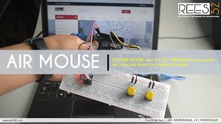 AIR MOUSE  GESTURE MOUSE using GY521 MPU6050 Accelerometer and gyroscope Module with Leonardo [upl. by Nnaecyoj]