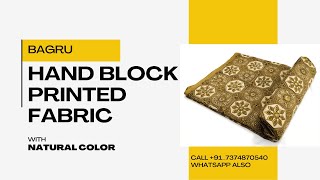 Ajrak Hand Block Print Fabric [upl. by Atte]