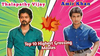 Amir Khan 🆚 Thalapathy Vijay Highest grossing movies Comparison 🤯 [upl. by Aerised]