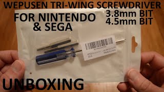 Unboxing Wepusen TriWing Screwdriver  38mm Bit  45mm Bit Tool Kit For Nintendo Repair [upl. by Namdor]