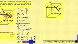 Segmento PQ do vértice ao centro da face do cubo [upl. by Sadnac90]