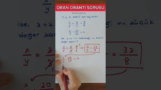 ORAN ORANTI SORU ÇÖZÜMÜ oran orantı oranorantı [upl. by Vitek]