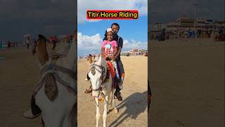 Titir🔥Horse🐴Riding😱😱 shorts beach funnyvideo trishikarimpa [upl. by Ocnarf]