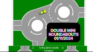 Double mini roundabouts drivingtestroutes roundabouts amber [upl. by Kimberli614]