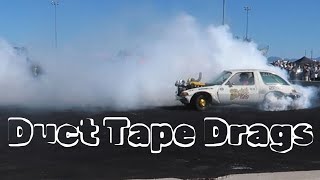 Duct Tape Drags  Burnout Pit and Car Show highlights [upl. by Cassiani516]