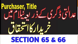 Sec 65 amp 66 of CPC 1908 I Purchasers Title I Suit of Purchaser not Maintainable [upl. by Neffets]