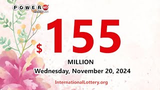 Result of Powerball lottery on November 18 2024  Jackpot rises to 155000000 [upl. by Airual]