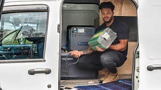 How I Installed SOLAR POWER in my VAN The Easy Way  Off Grid VAN [upl. by Alegnatal443]